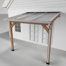 Westwood | Douglas terrasoverkapping | Comfort + | Opaal | Wit | 306x250 | Muuraanbouw